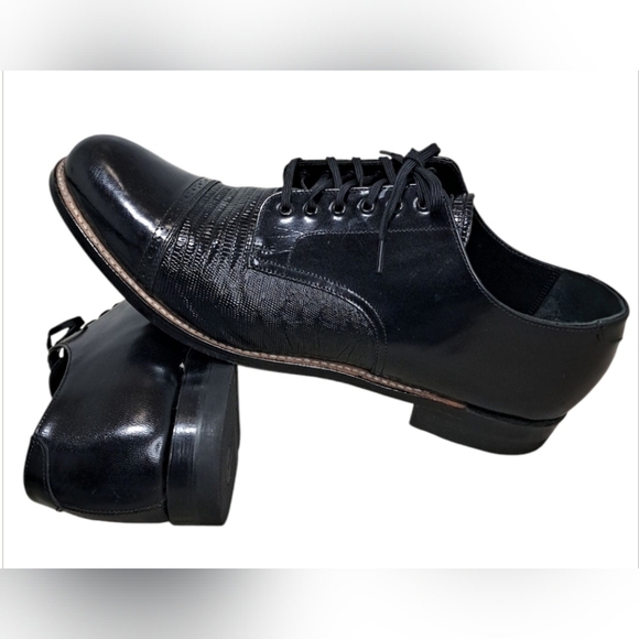 Stacy Adams Madison Lizard Cap Toe Oxfords Mens 11.5W - Picture 1 of 16